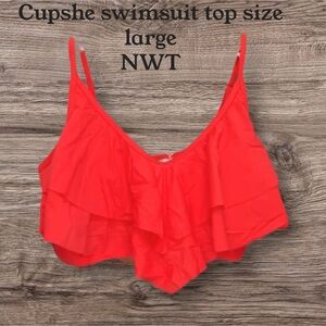 Cupshe Red Swimsuit Top